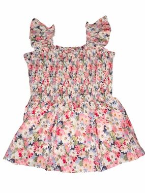 NWT Floral Smocked Peplum Top